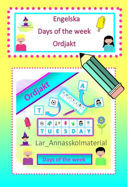 Ordjakt Engelska Days of the week
