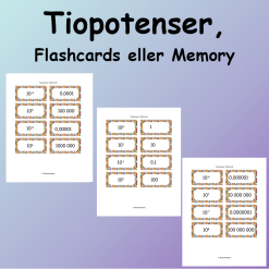 Flashcards Tiopotenser