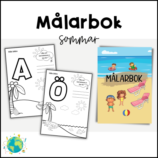 Målarbok - Sommar och Alfabetet
