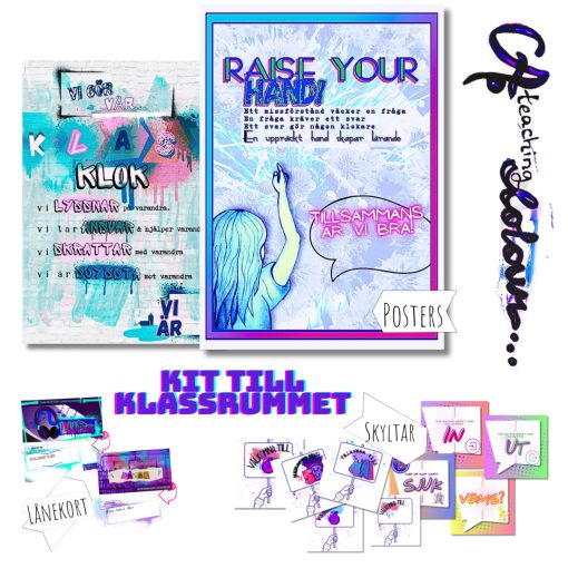 Kit till klassrummet - posters, skyltar o lånekort