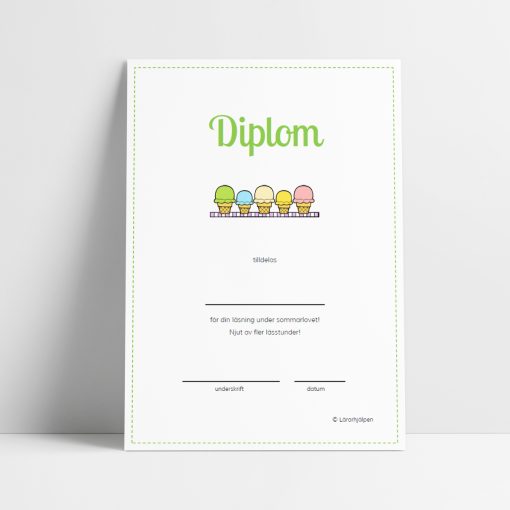 Diplom sommarlovsbingo