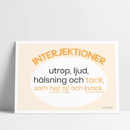 Ordklasskylt - interjektioner