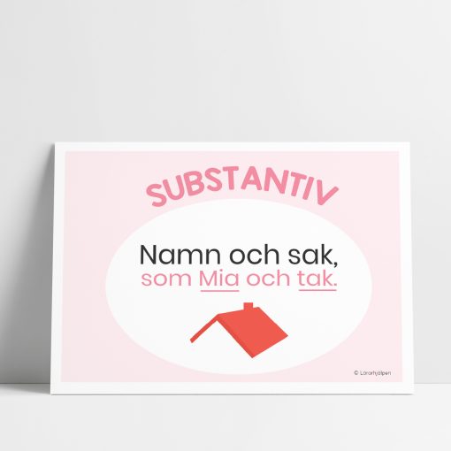 Ordklasskylt - substantiv