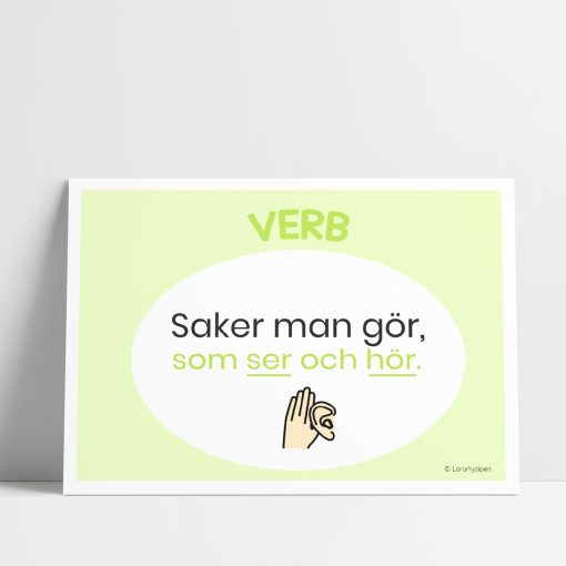 Ordklasskylt - verb