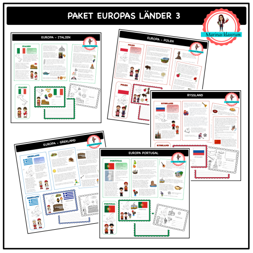 Paket Europas länder - 3