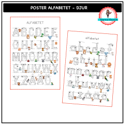 Alfabetsposter - djurtema