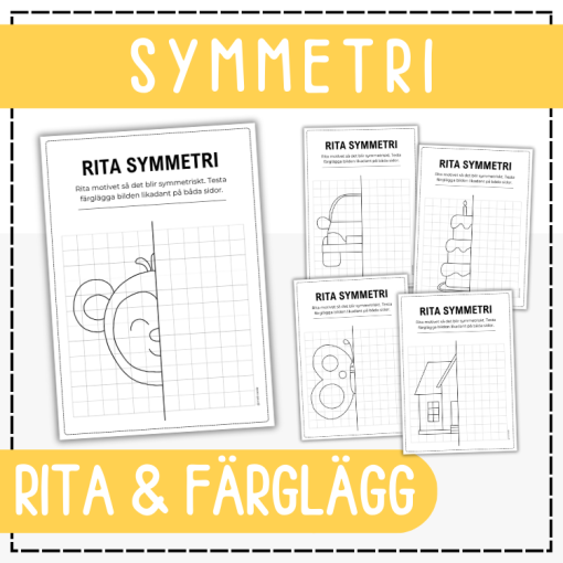 Symmetri - rita och färglägg