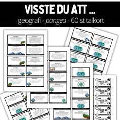 Visste du att ... 60 talkort (Geografi 4 - pangea)