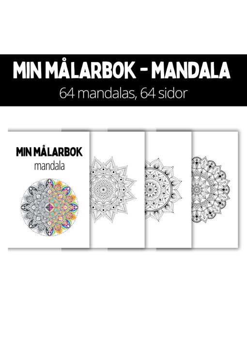 Min målarbok - 64 mandalas - A5