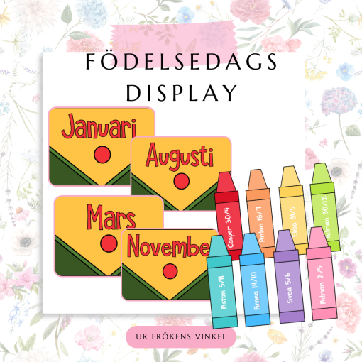 Födelsedagsdisplay - Crayola paket