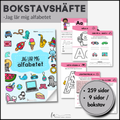 Jag lär mig alfabetet | Bokstavshäfte | (256 sidor!)