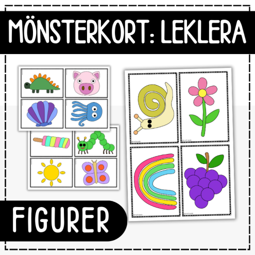 Kort med figurer - leklera eller trolldeg