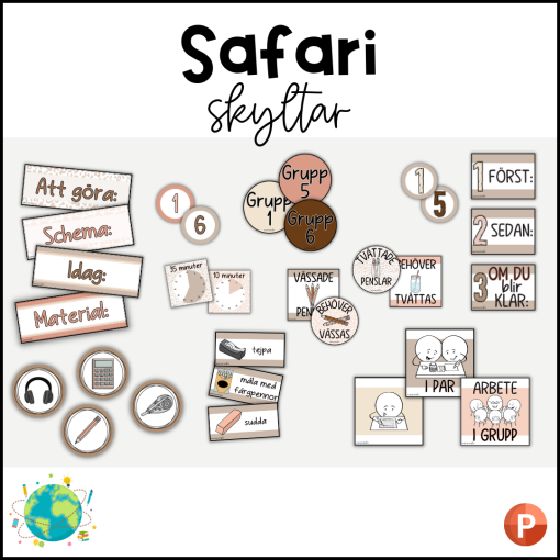 Safari - Skyltar