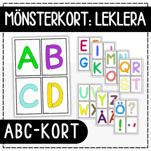 ABC-kort till leklera eller trolldeg