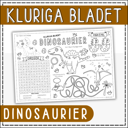 Dinosaurier - kluriga bladet: knep, knåp och pyssel