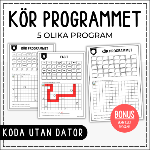 Kör programmet - kodning: koda utan dator