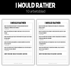 I would rather – 10 arbetsblad - 1