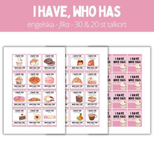 I have, who has domino - fika - 30 / 20 talkort