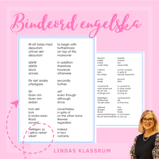 Bindeord i engelska