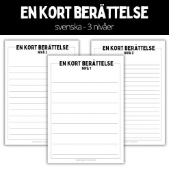 En kort berättelse - mall - 3 nivåer