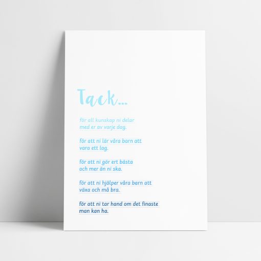 Tacktext pedagoger