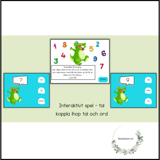 Interaktivt spel - krokodilens tal