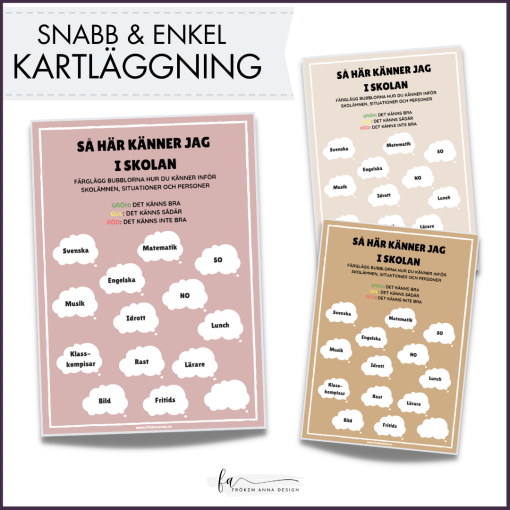 Enkel kartläggning: Så här känner jag i skolan