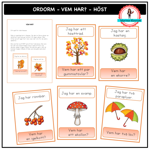 Ordorm - Vem har? - hösten