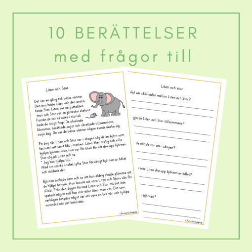 10 berättelser med frågor till