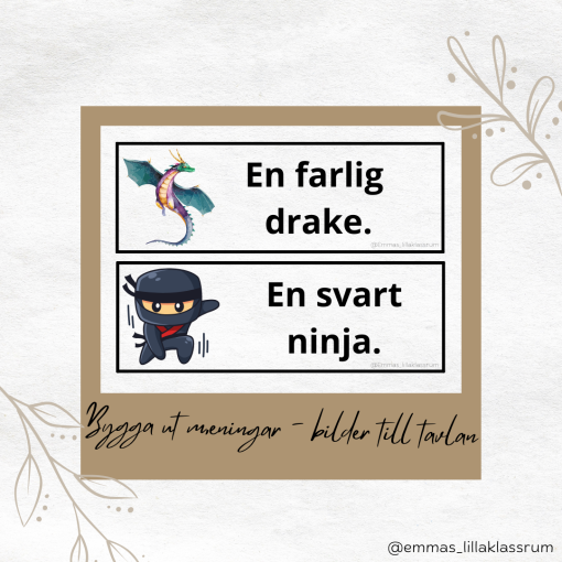 bygga ut och utveckla meningar