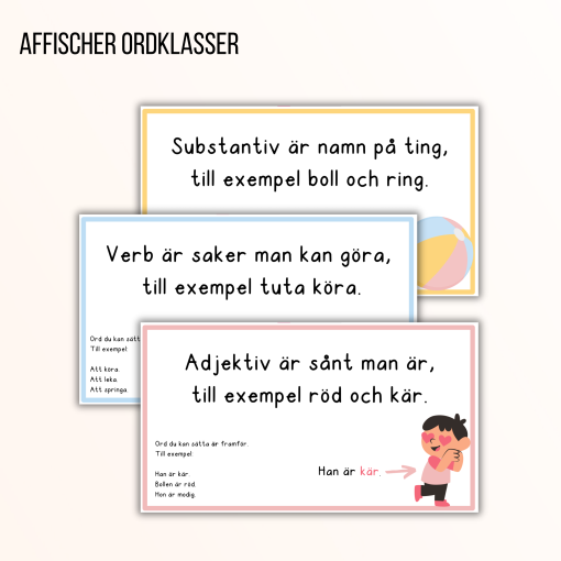 Affischer - ordklasser