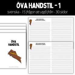 Öva handstil - 1 - 30 sidor & 15 frågor