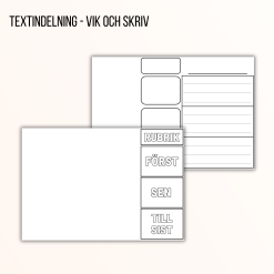 Textindelning - vik och skriv