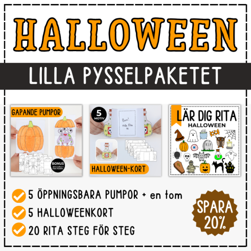 Halloweenpyssel - lilla pysselpaketet (halloweenpaket)