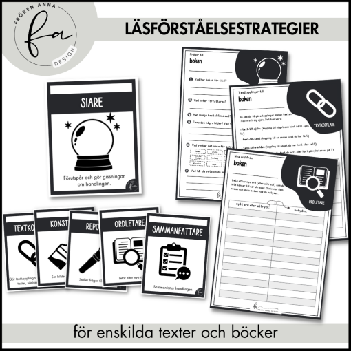 Läsförståelse / Läsförståelsestrategier och arbetsblad