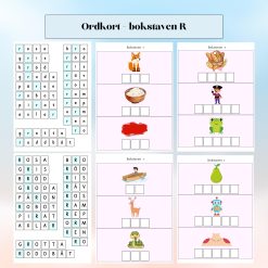 Ordkort - bokstaven R