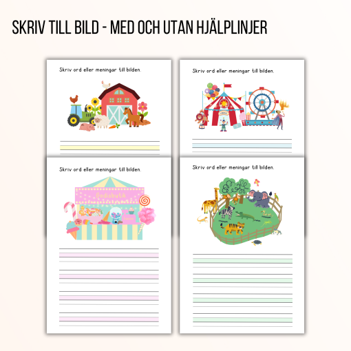 Skriv till bild - med och utan hjälplinjer