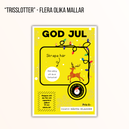 Fnisslotter med jultema - Färdiga och redigerbara mallar