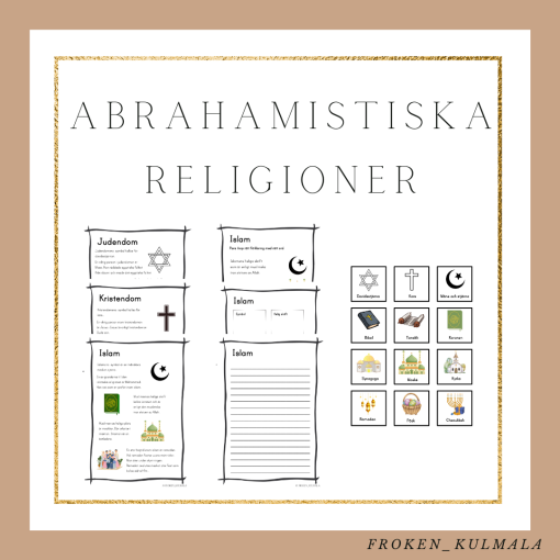 Abrahamitiska religioner: islam, judendom, kristendom
