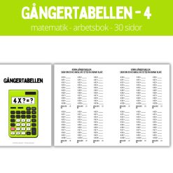 Gångertabellen - 4 - 30 sidor