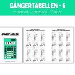 Gångertabellen - 6 - 30 sidor