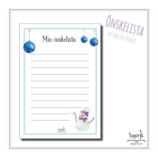 Önskelista snögubbe