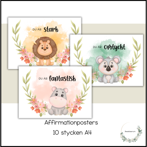 Du är - affirmationposters