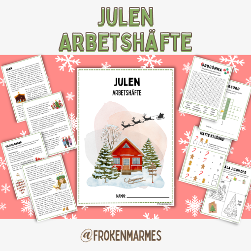 Julen - Arbetshäfte (Läsförståelse, kluringar och pyssel)