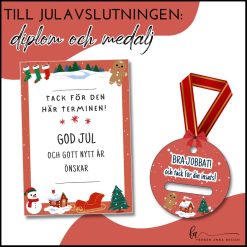 Diplom och medaljer till julavlsutningen