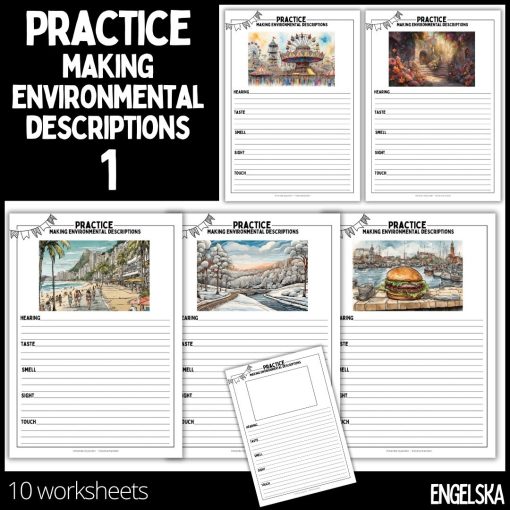 Practice making environmental descriptions - 1 - 10 worksheets