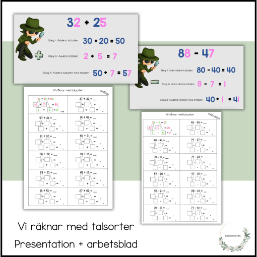 Vi räknar talsorter - presentation + arbetsblad
