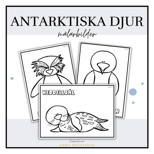 Antarktiska djur - målarbilder