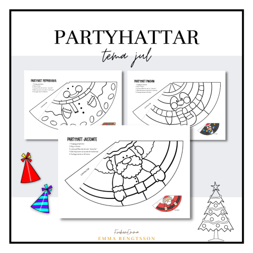 Partyhattar - tema jul