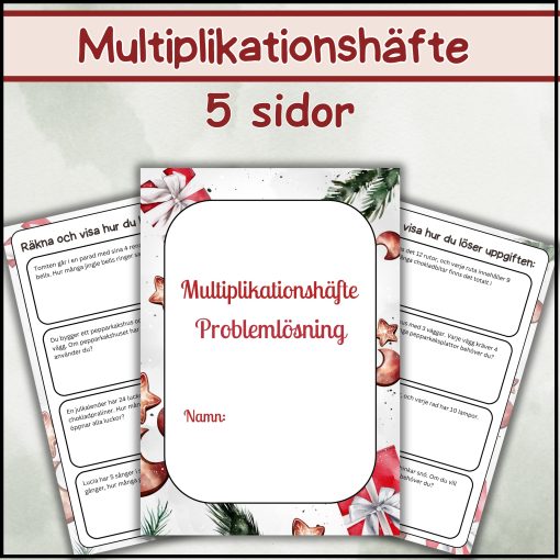 Multiplikation problemlösning (5 sidor)